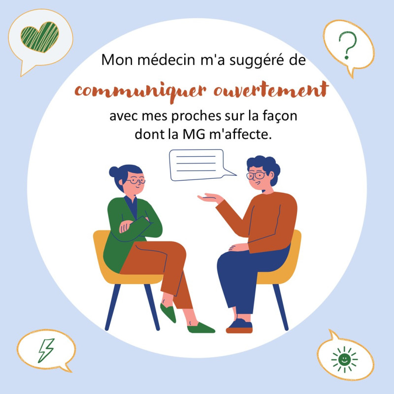 Parler de la MG avec ses proches
